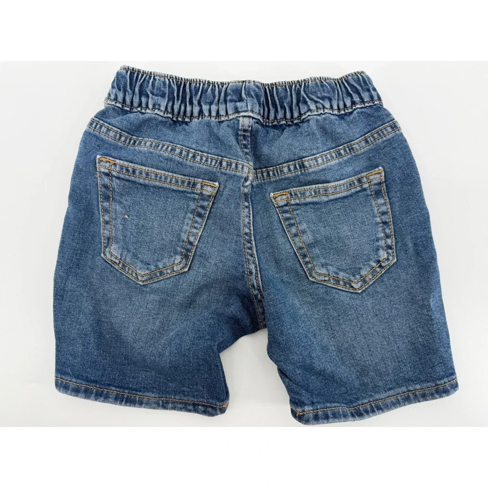 Old Navy Boys‎ Slim 360 Stretch Distressed Denim Shorts Medium Wash XS 5 NEW